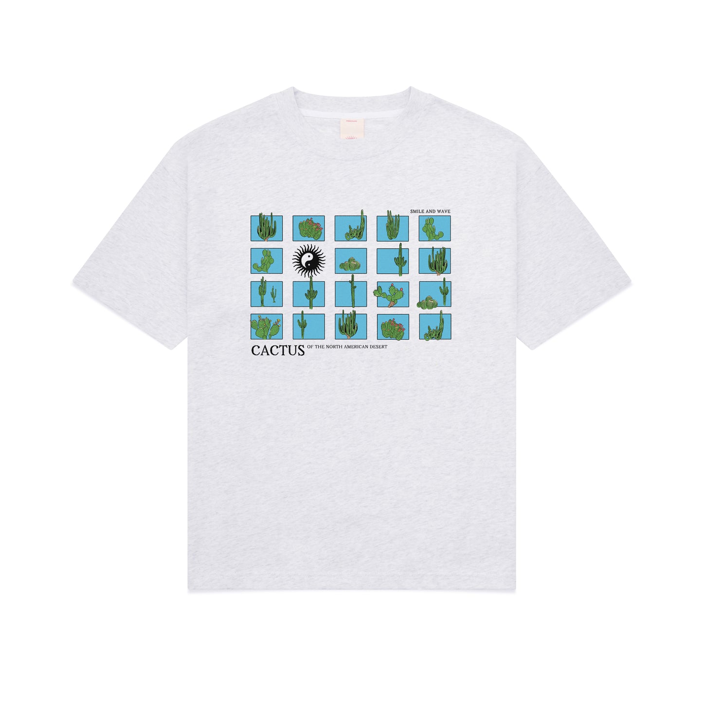 Cactus Study Tshirt - Ash