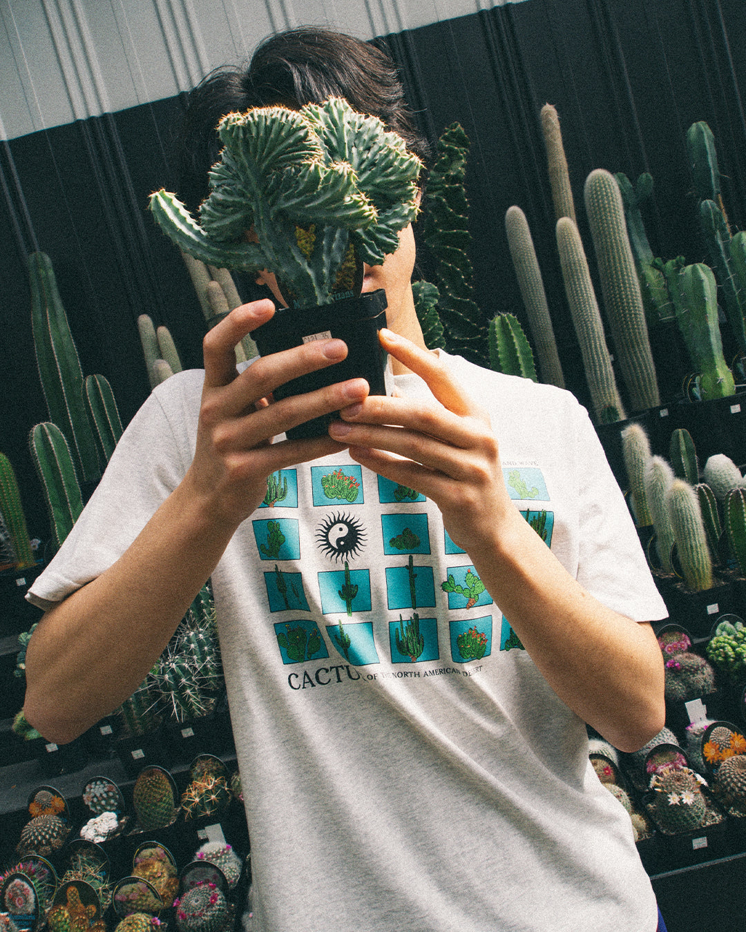 Cactus Study Tshirt - Ash
