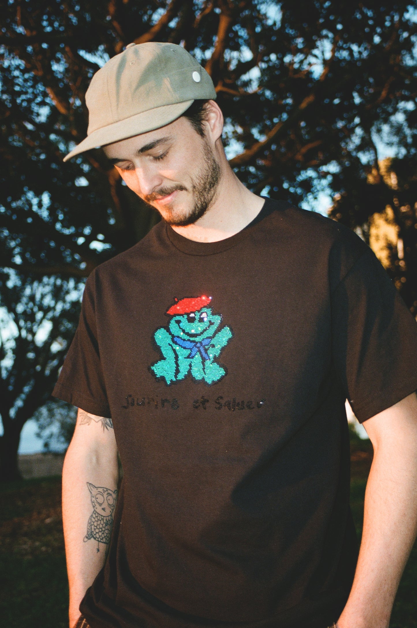 Beret Rhinestone Tshirt