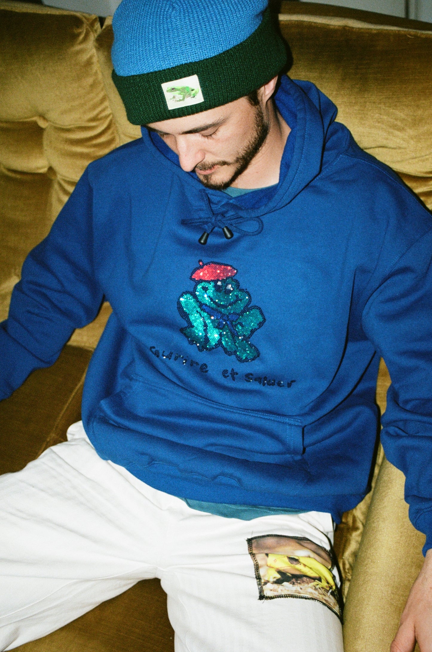 Rhinestone Beret Hoody