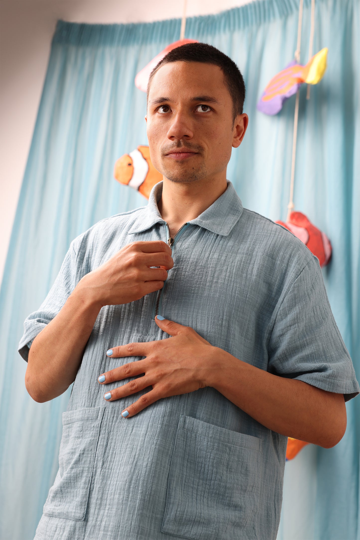 Marine Quarter Zip Shirt