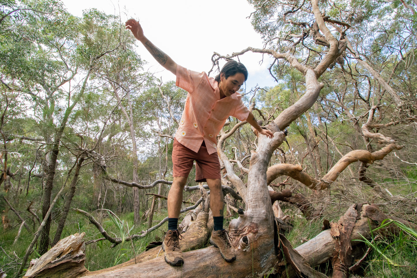 Tangerine Flower Shirt