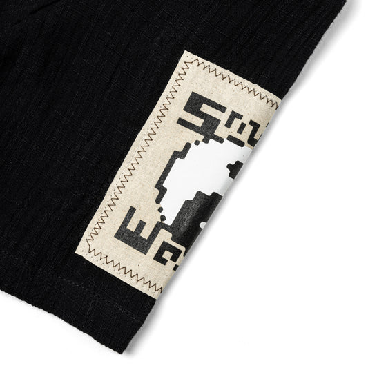 Linen Quarter Zip Short Sleeve Shirt