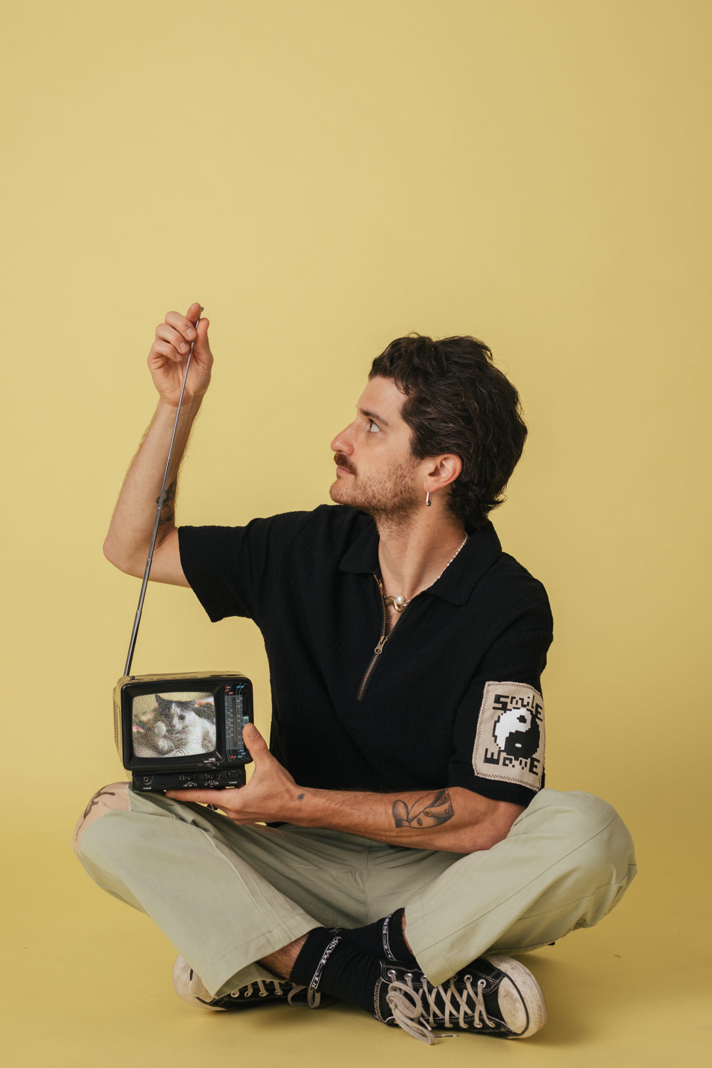 Linen Quarter Zip Short Sleeve Shirt