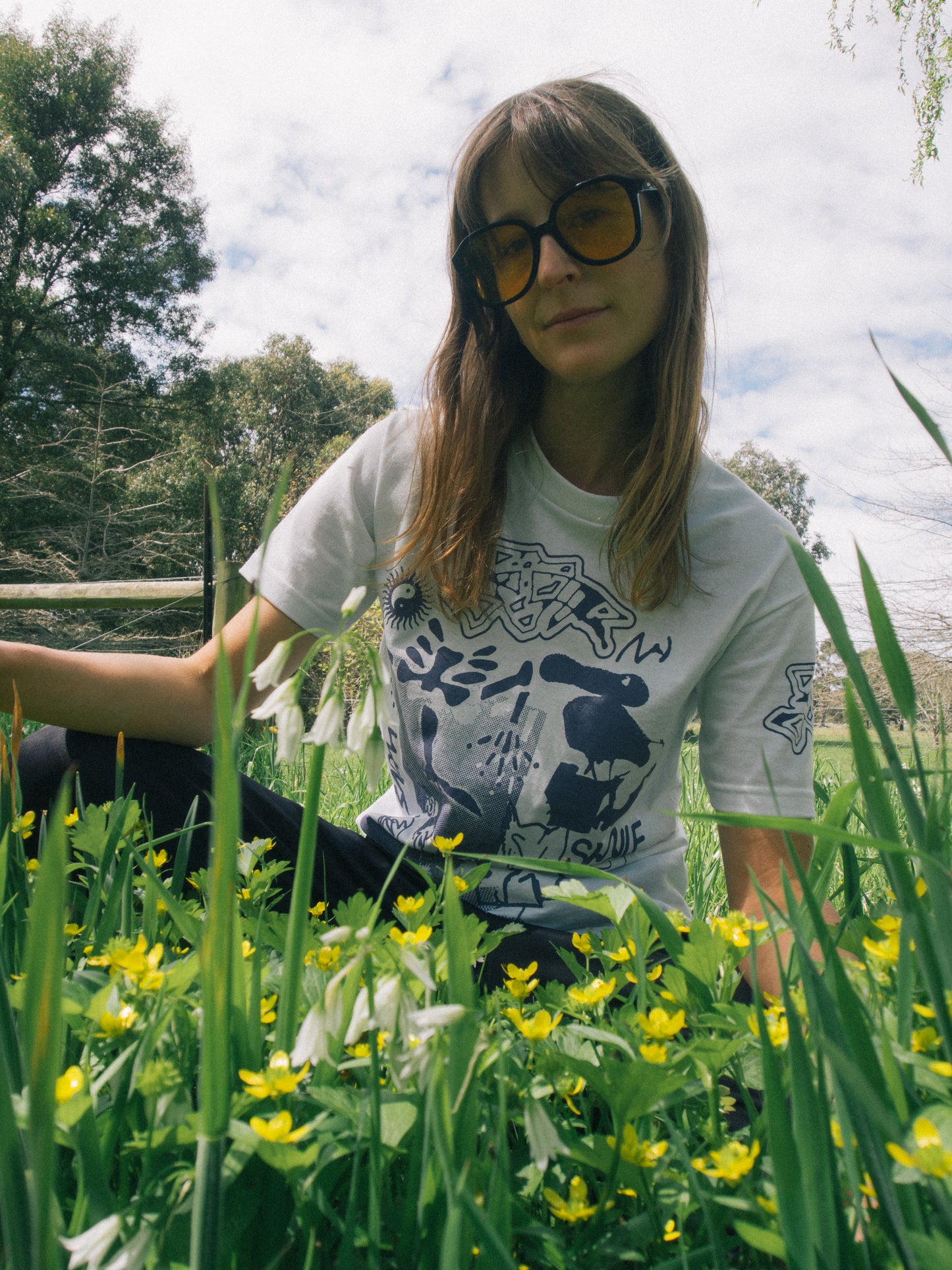 Scatter Bird Tshirt - White