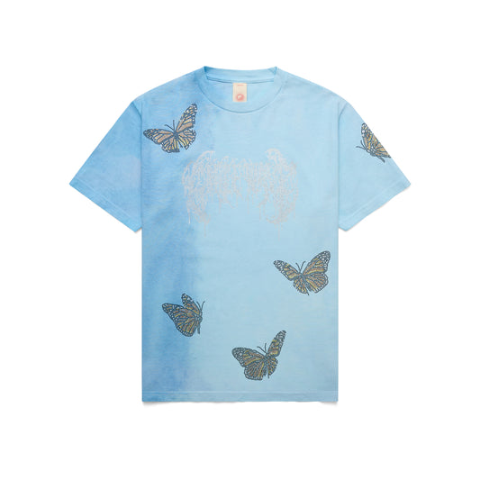 Butterfly Rhinestone Tshirt - Blue