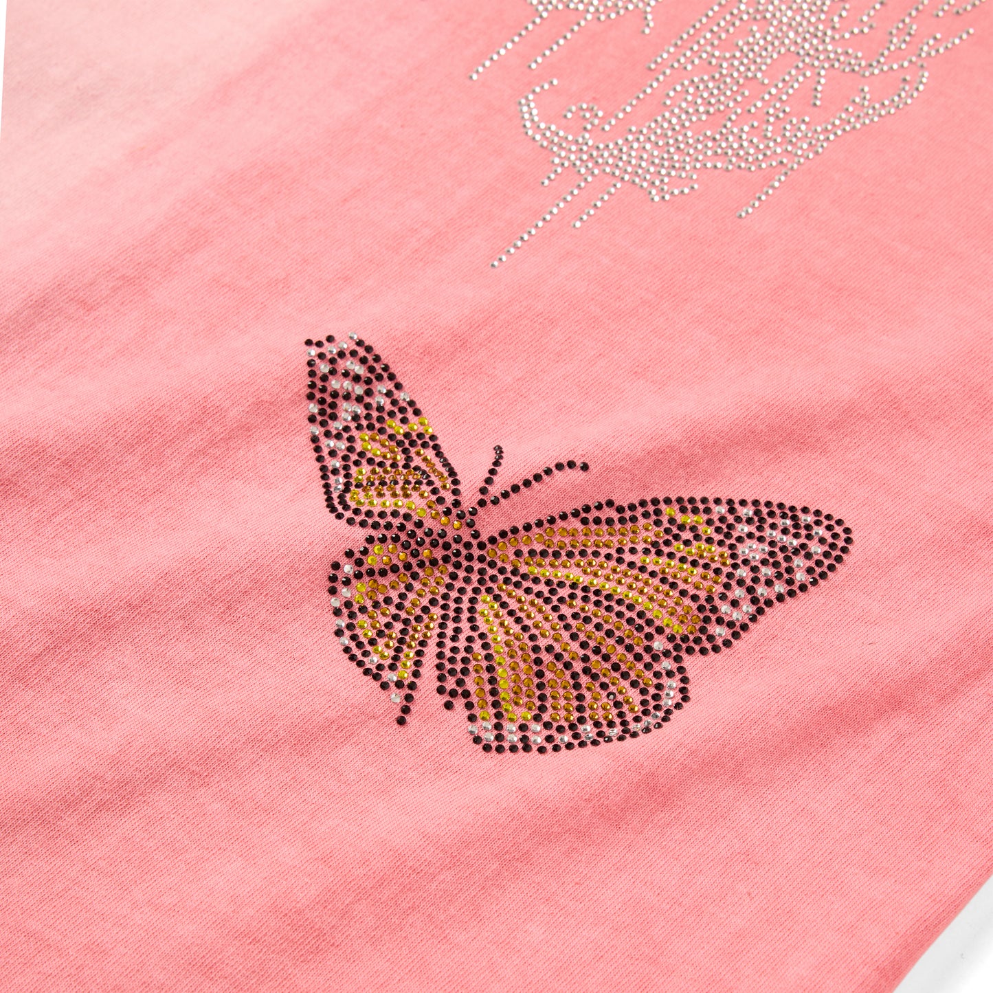 Butterfly Rhinestone Tshirt - Pink