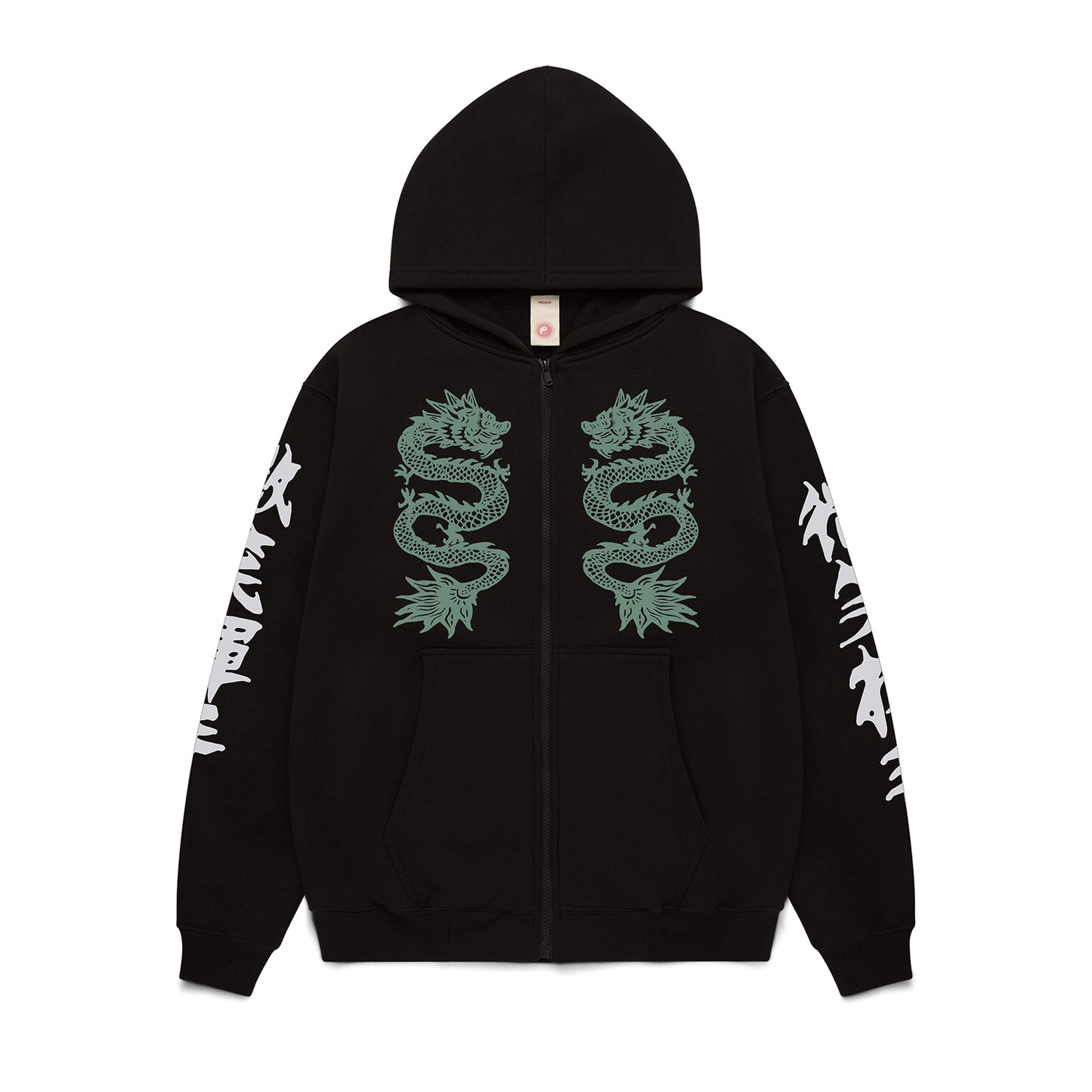 Double Happiness Zip Hoody -  Black