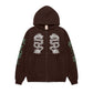 Double Happiness Zip Hoody -  Brown