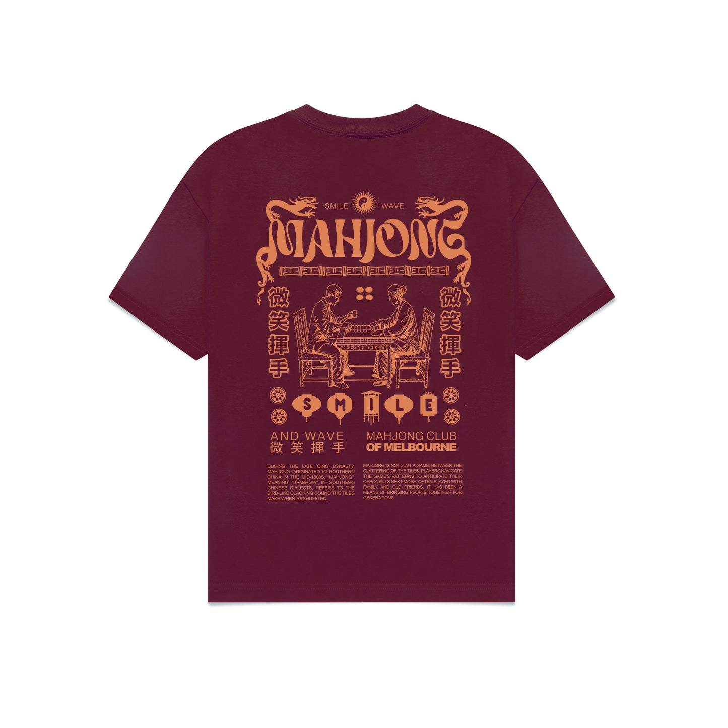 Mahjong Tshirt - Burgundy