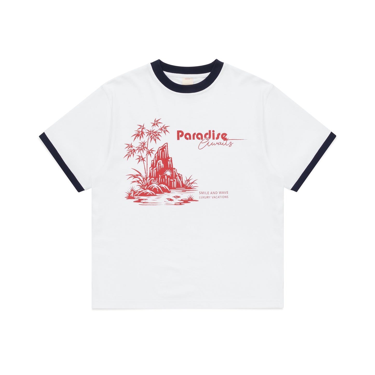 Paradise Awaits Ringer Tshirt