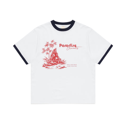 Paradise Awaits Ringer Tshirt