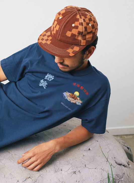 Snake Stitch Strapback Cap
